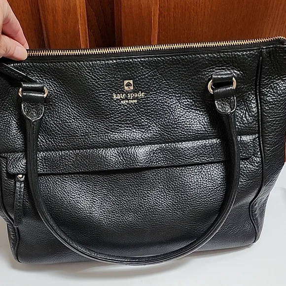 Kate Spade Black Pebbled Leather Shoulder Bag